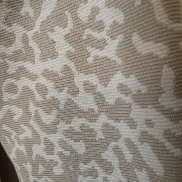 NARCISO RODRIGUEZ Designer Bodycon  Animal Print Dress  Beige White New Sz 44/8 - Picture 9 of 16